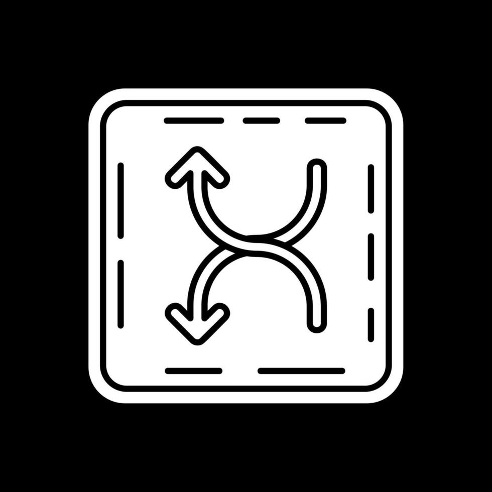 Shuffle Glyph Inverted Icon vector