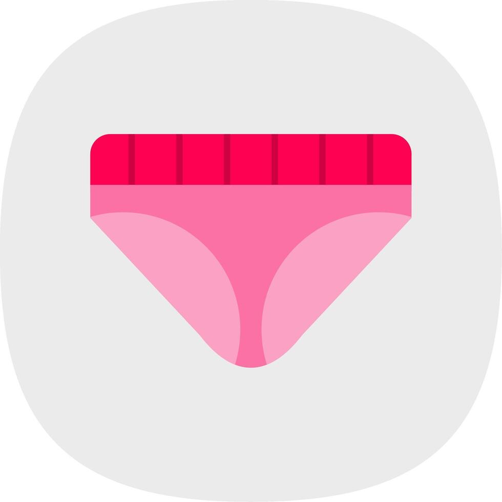 Underwear Flat Curve Icon vector