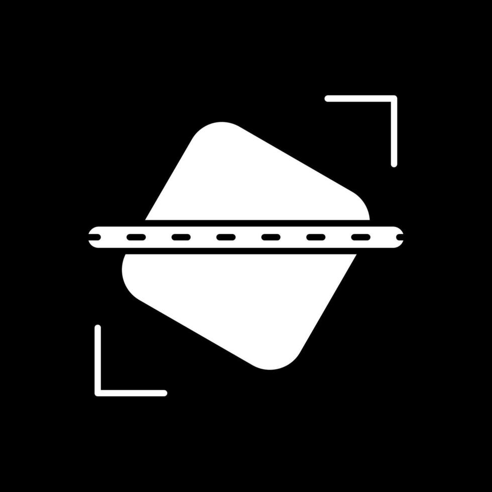 Straighten Glyph Inverted Icon vector
