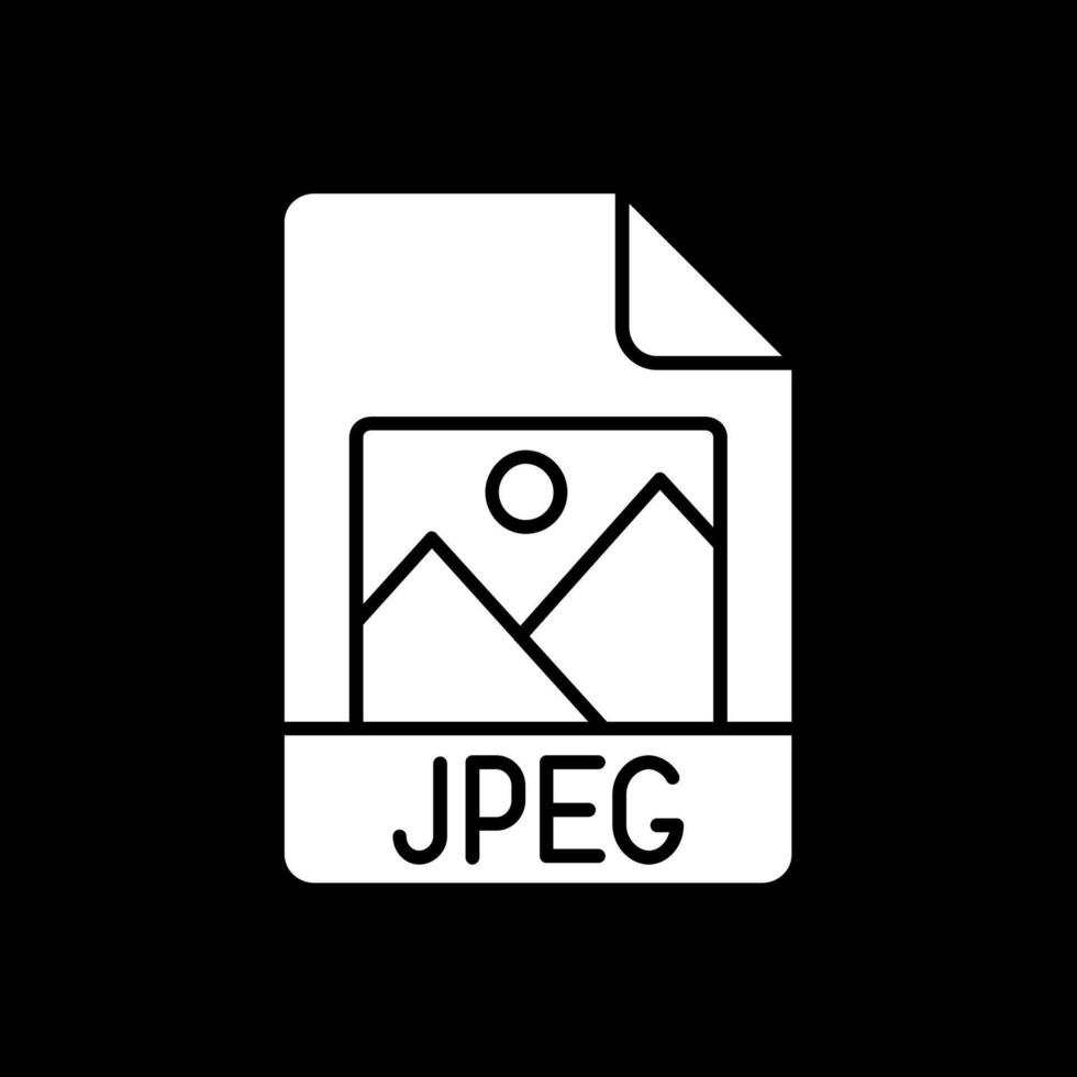 jpg glifo icono invertido vector