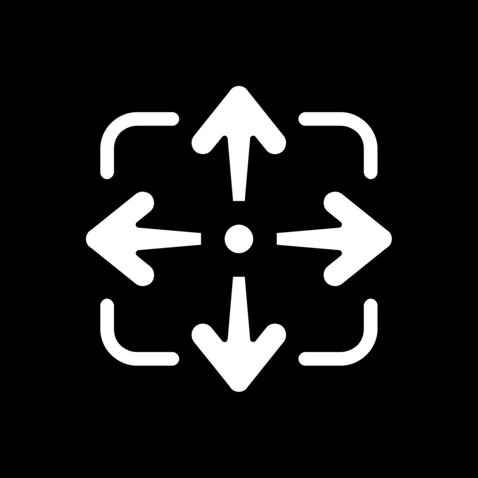 Move Glyph Inverted Icon vector