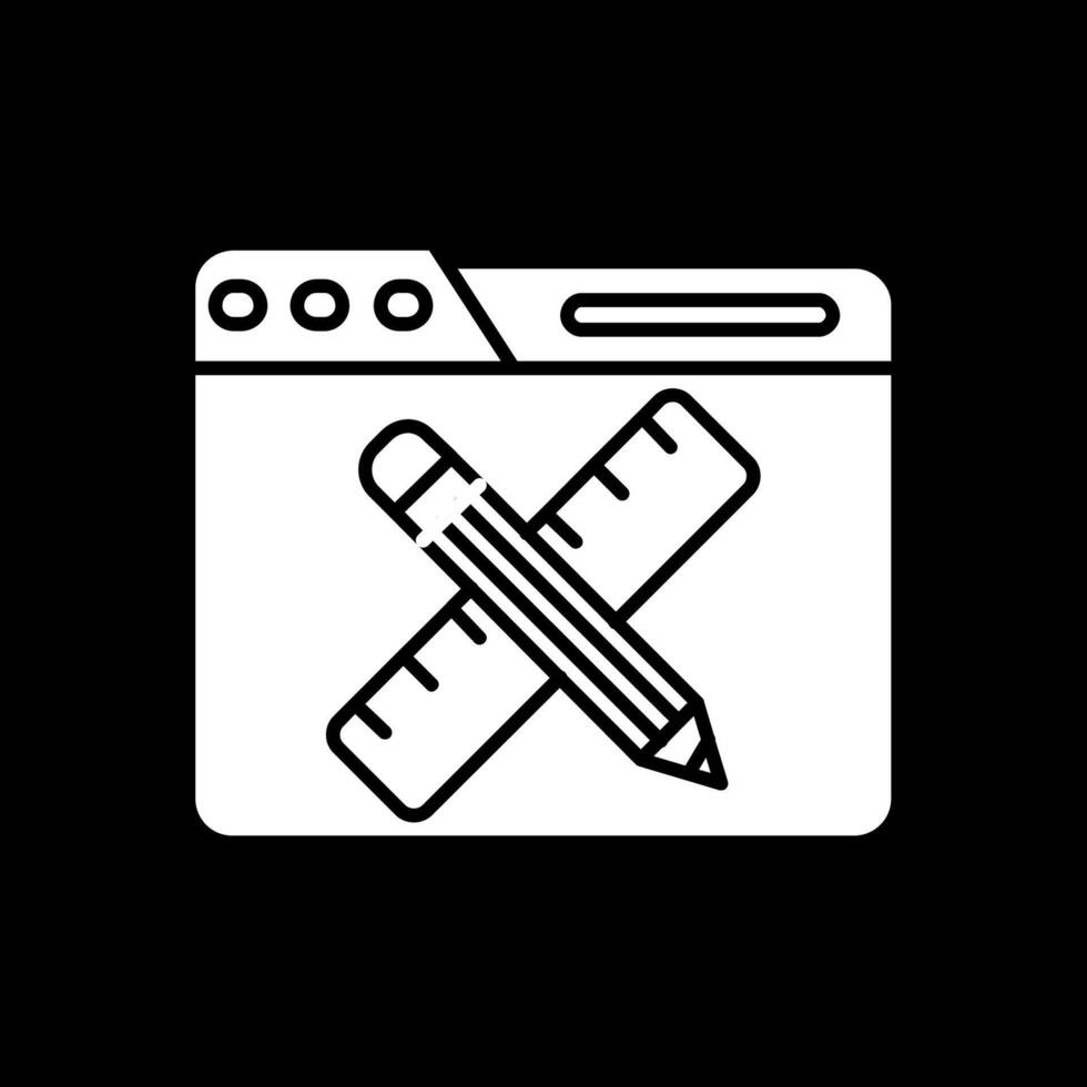 Design Glyph Inverted Icon vector