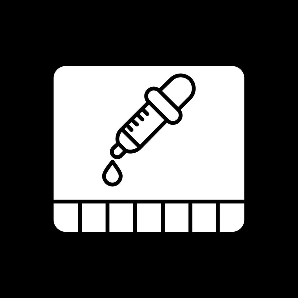 Dropper Glyph Inverted Icon vector