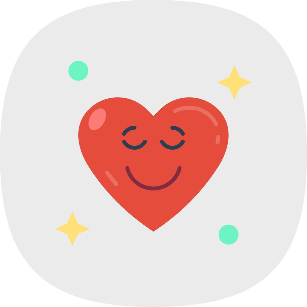 Relieved Flat Curve Icon vector