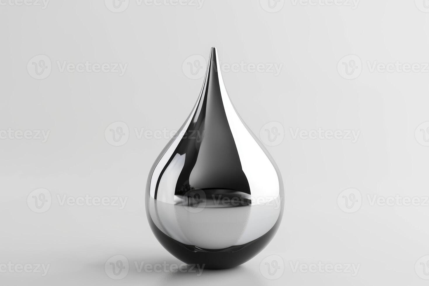 AI generated Serum and water drops on white background. photo