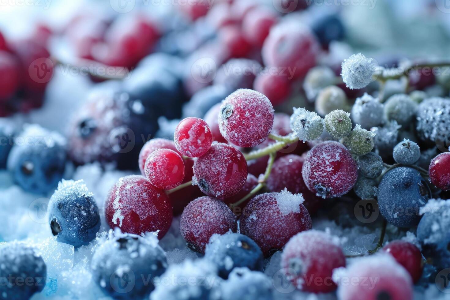 AI generated Frozen berries  a summary of key concepts photo