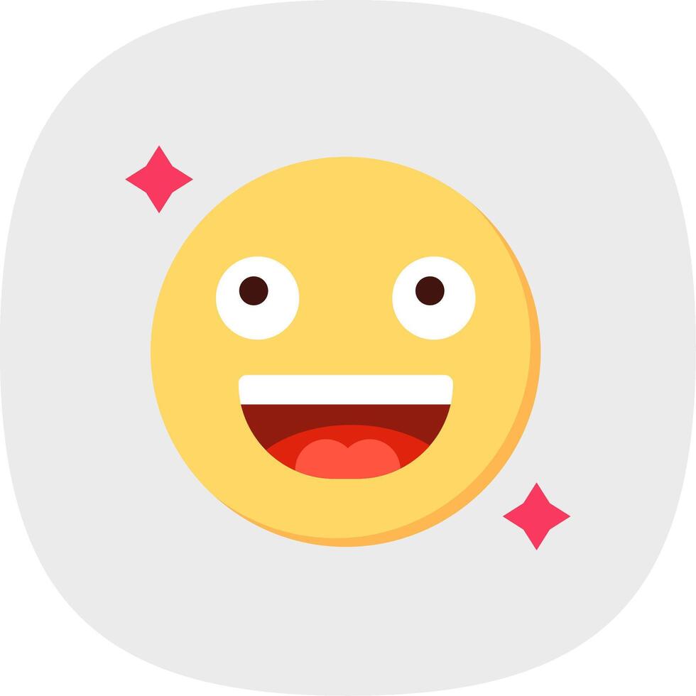 Smile Flat Curve Icon vector