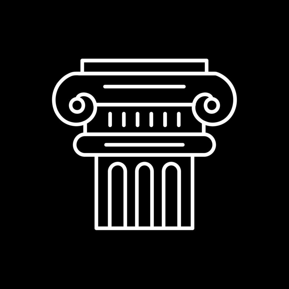 Pillar Line Inverted Icon vector