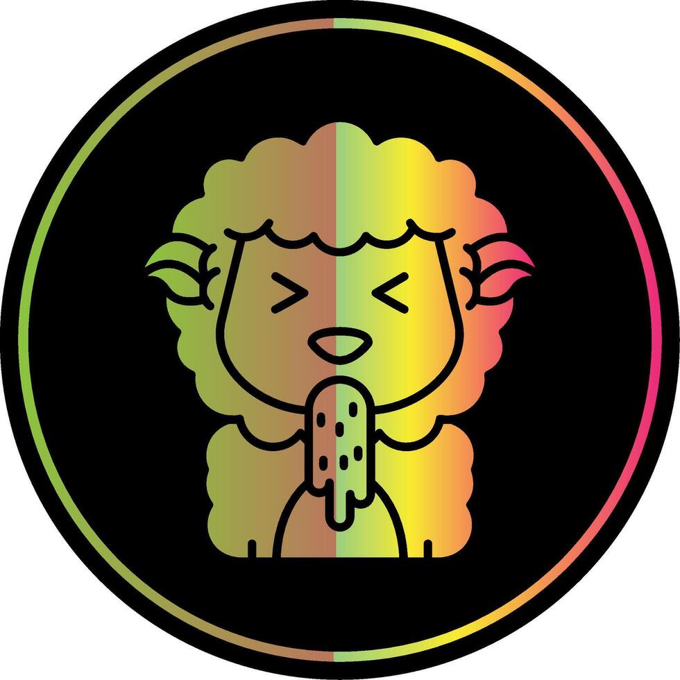 Vomit Glyph Due Color Icon vector