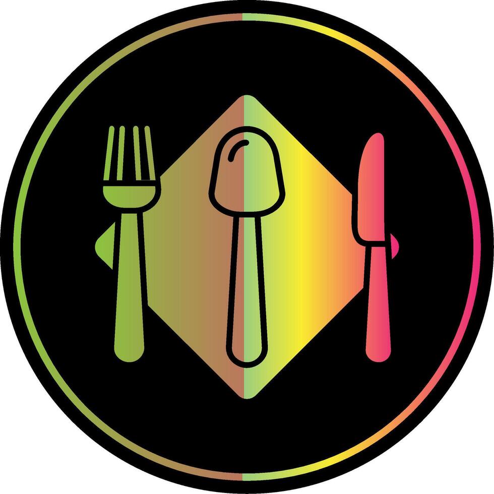 Cutlery Glyph Due Color Icon vector