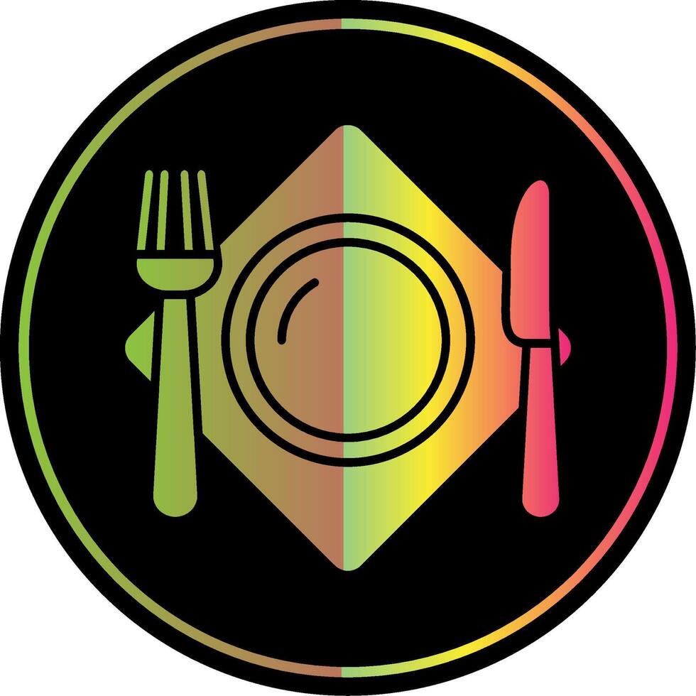 Cutlery Glyph Due Color Icon vector