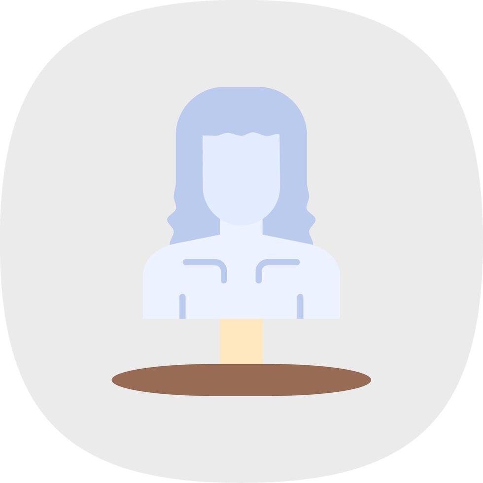 Sculpture Flat Curve Icon vector