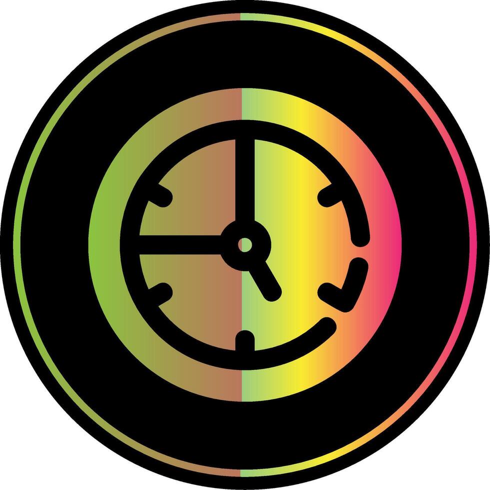 Time Glyph Due Color Icon vector