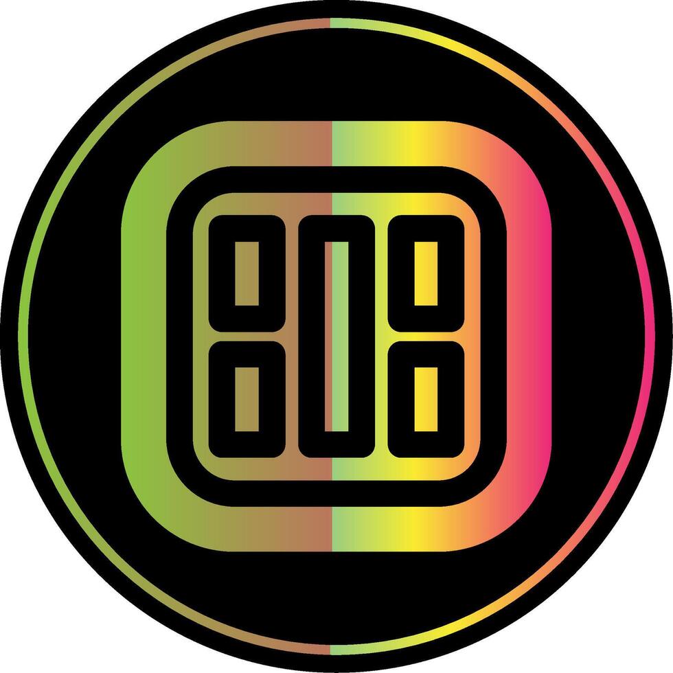 Layout Glyph Due Color Icon vector