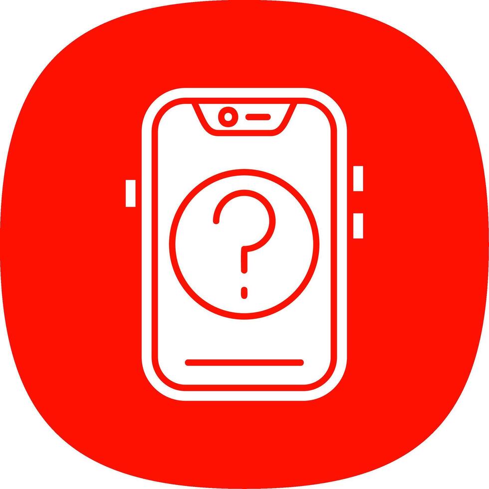 Question Glyph Curve Icon vector