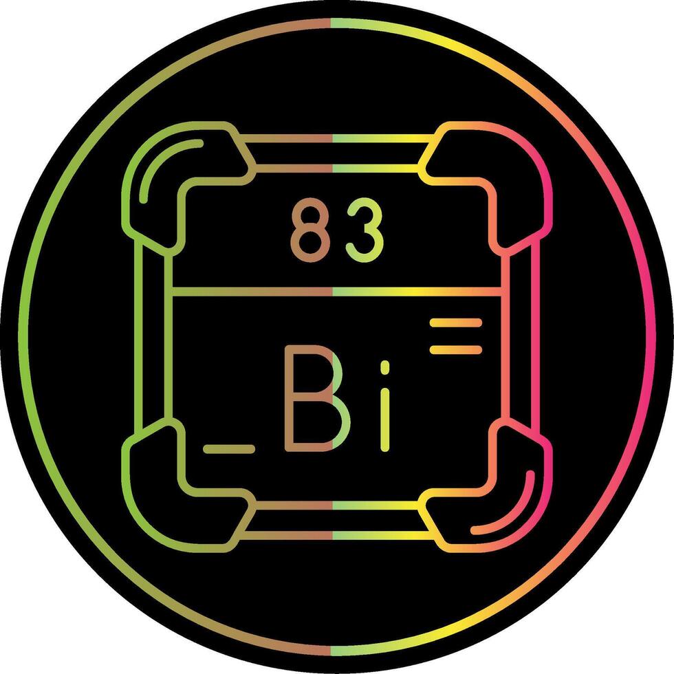 Bismuth Line Gradient Due Color Icon vector