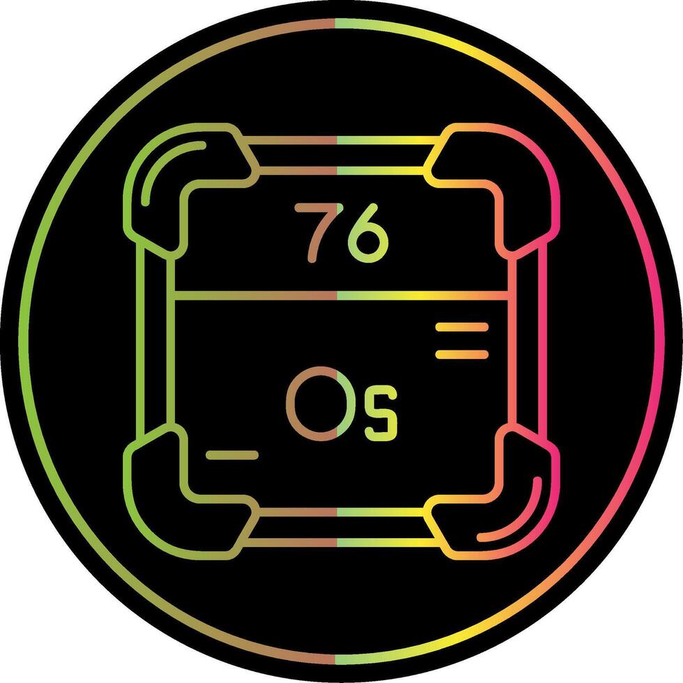 Osmium Line Gradient Due Color Icon vector