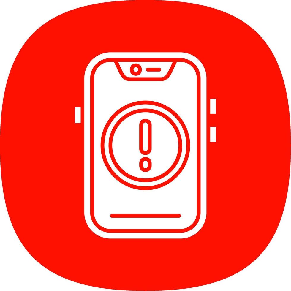 Error Glyph Curve Icon vector