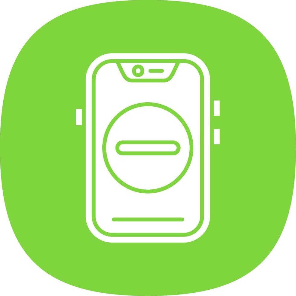 Remove Glyph Curve Icon vector