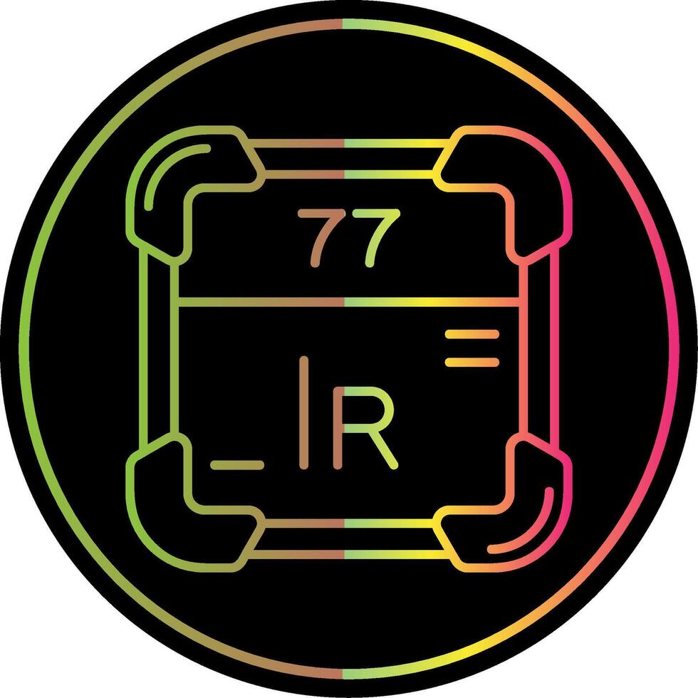 Iridium Line Gradient Due Color Icon vector