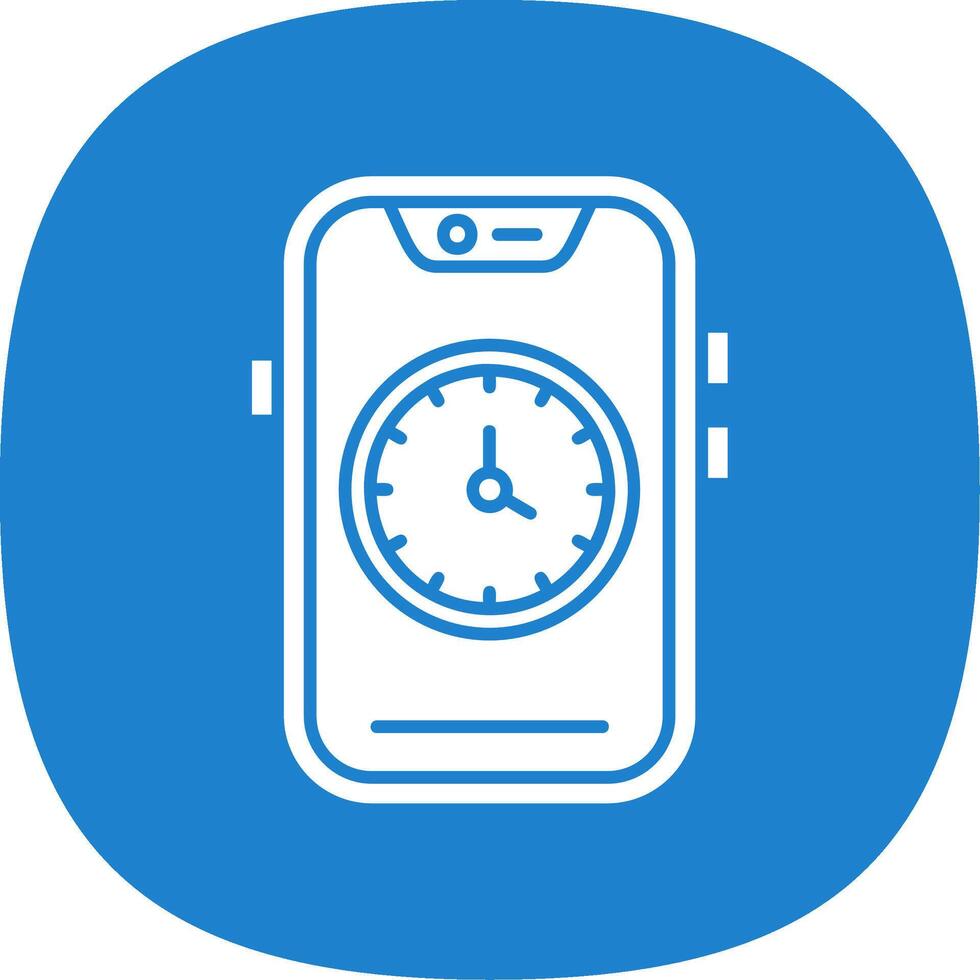 Time Glyph Curve Icon vector