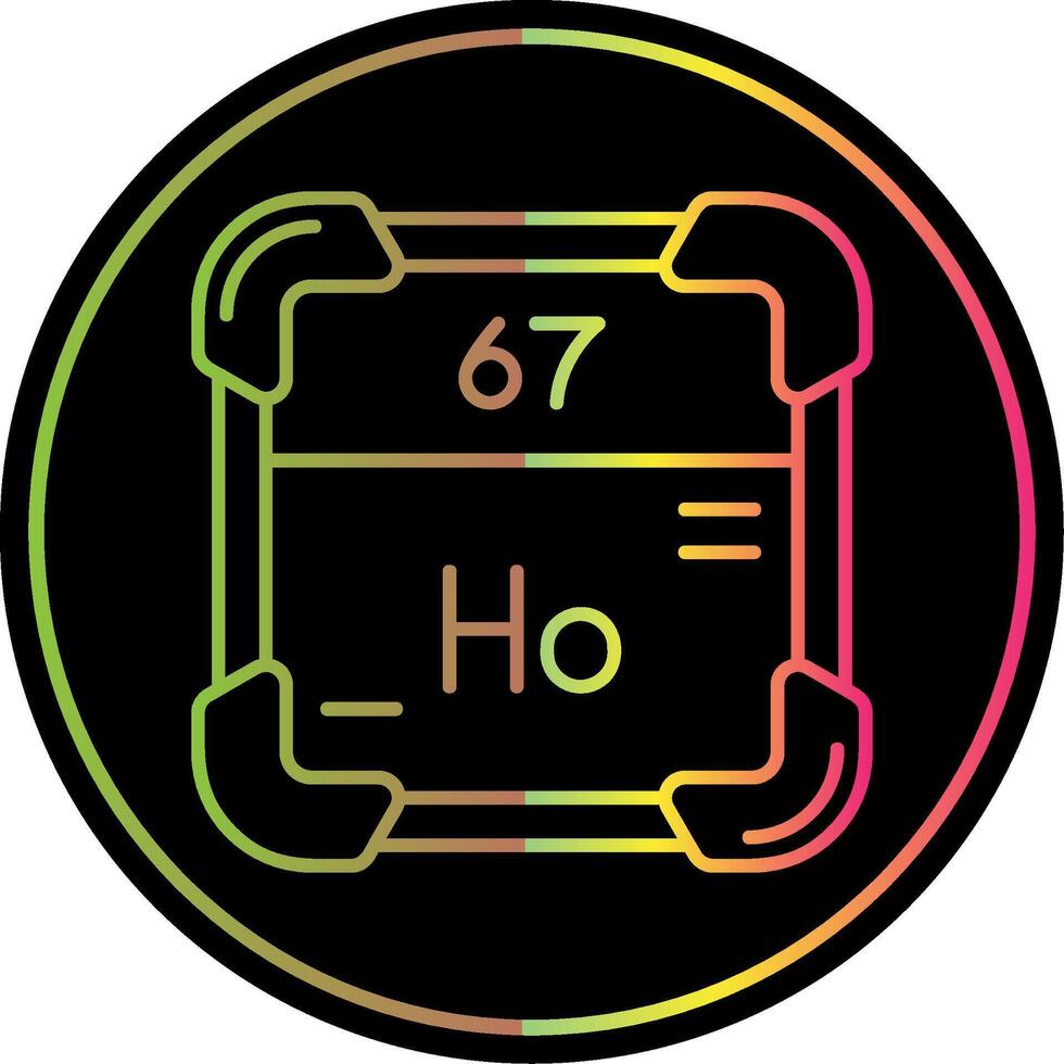 Holmium Line Gradient Due Color Icon vector
