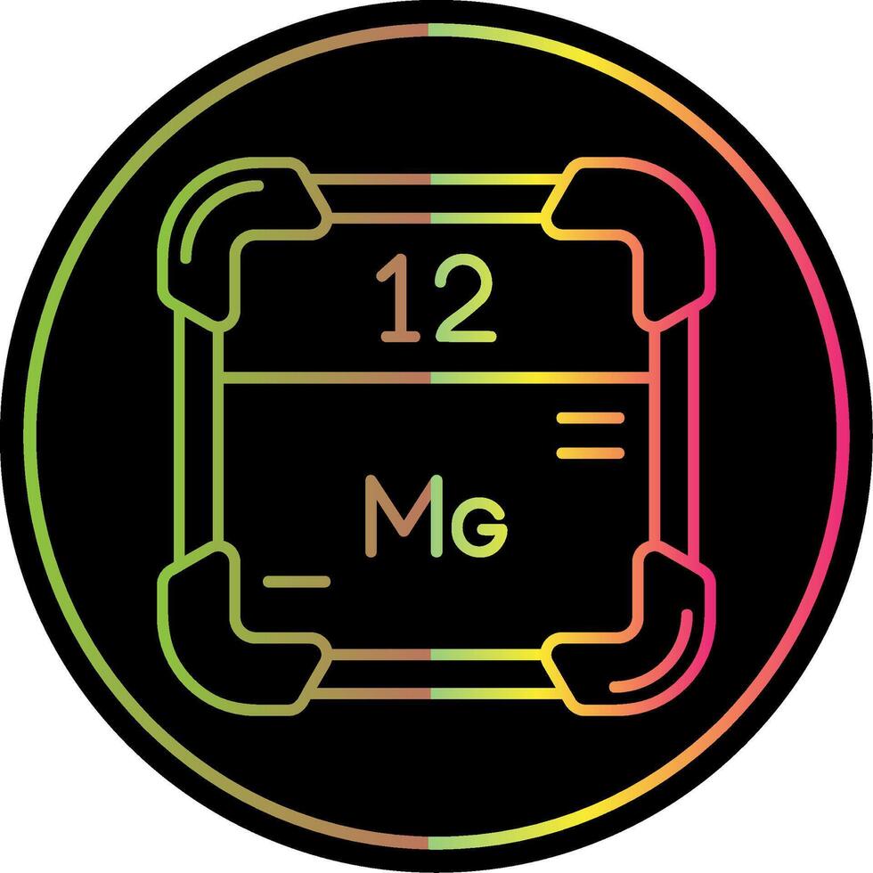 Magnesium Line Gradient Due Color Icon vector