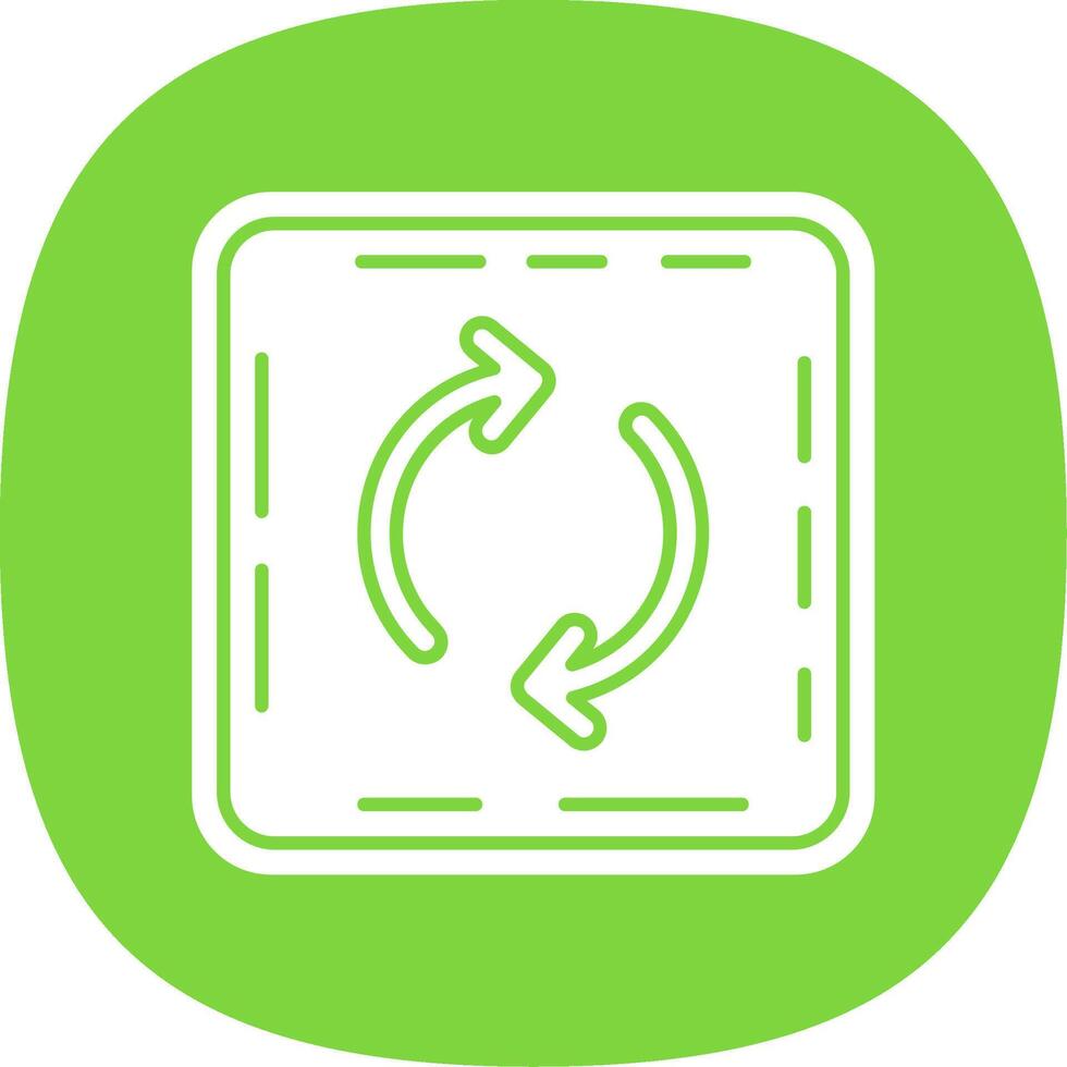 Loop Glyph Curve Icon vector