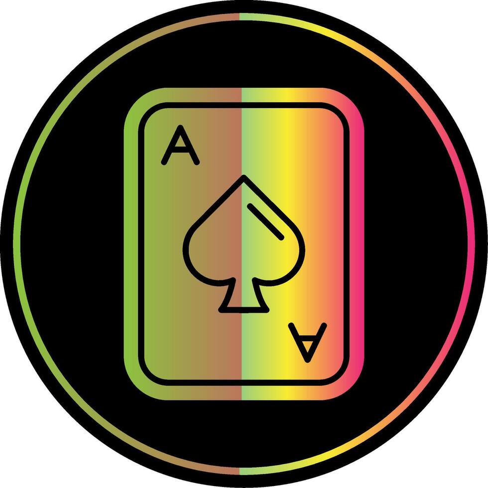 Spades Glyph Due Color Icon vector