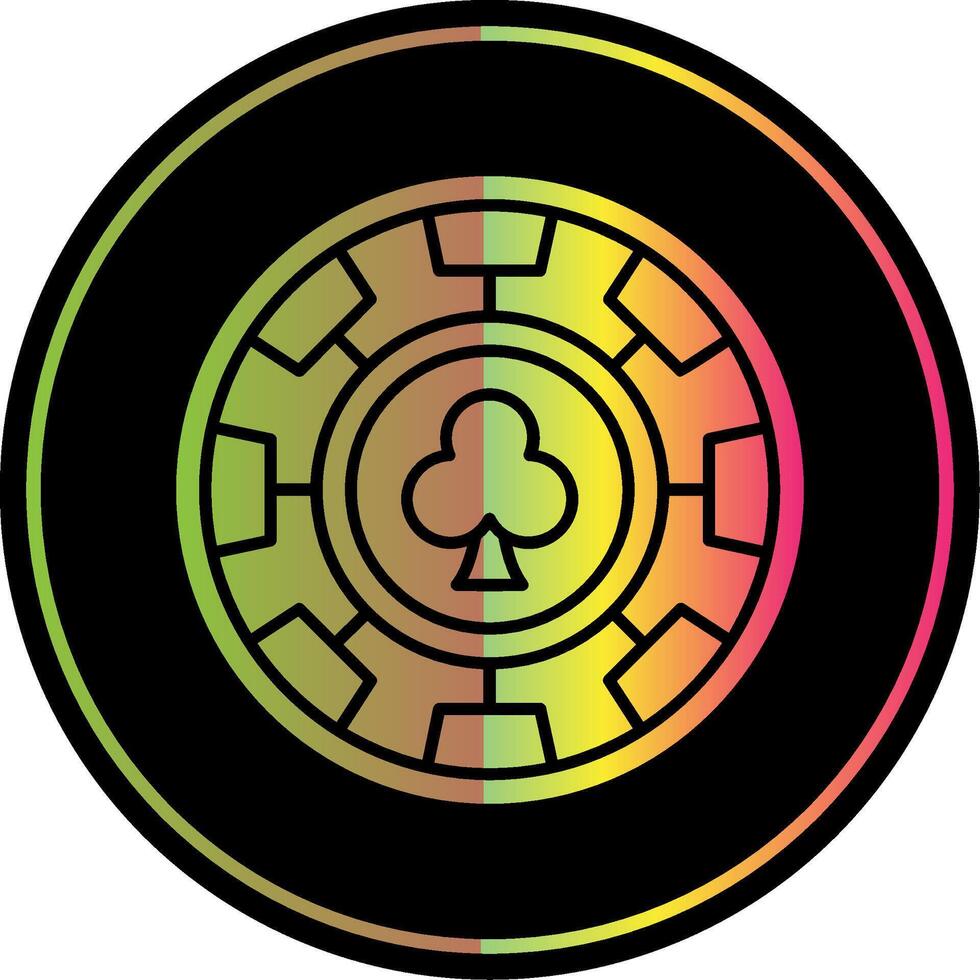 Chip Glyph Due Color Icon vector