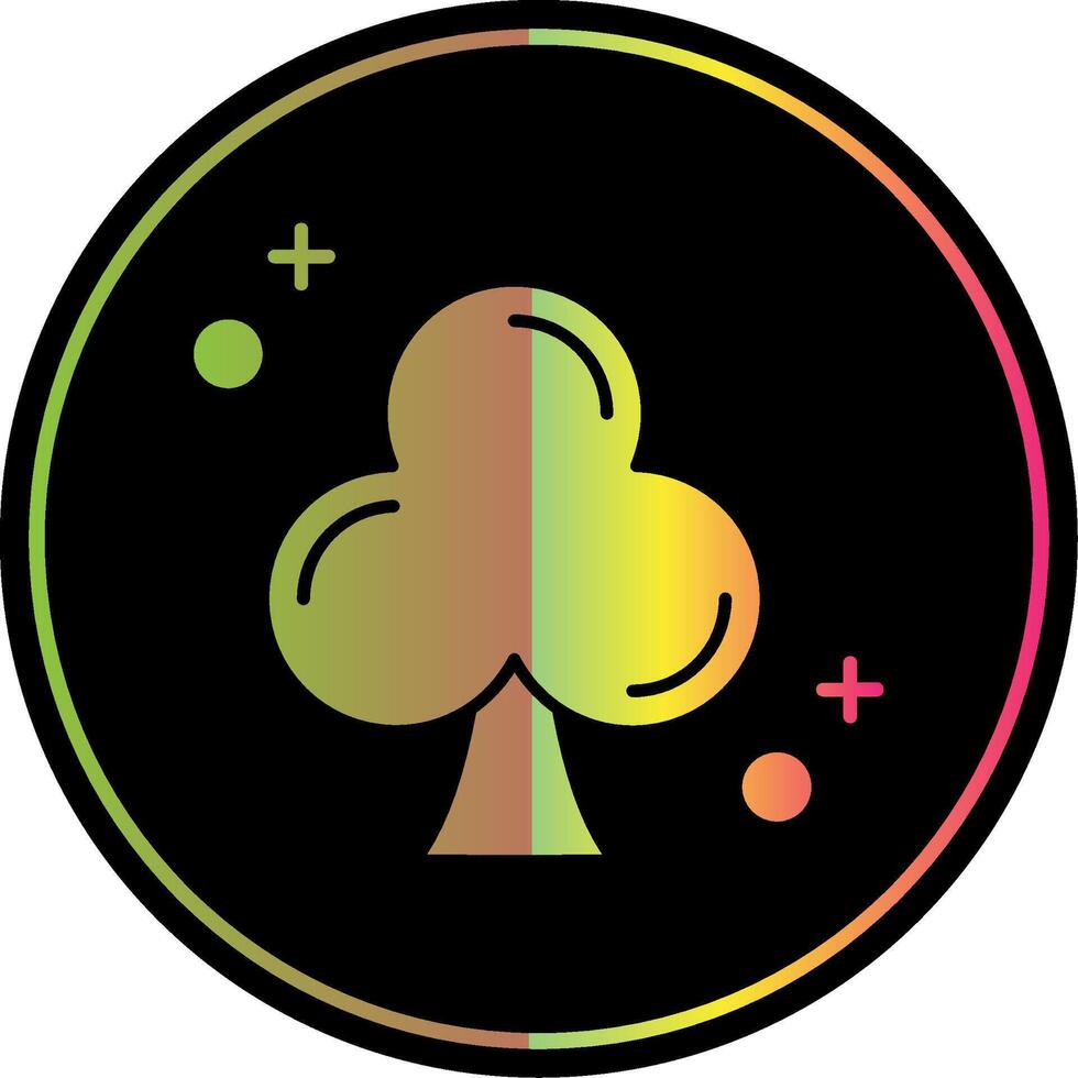 Clubs Glyph Due Color Icon vector