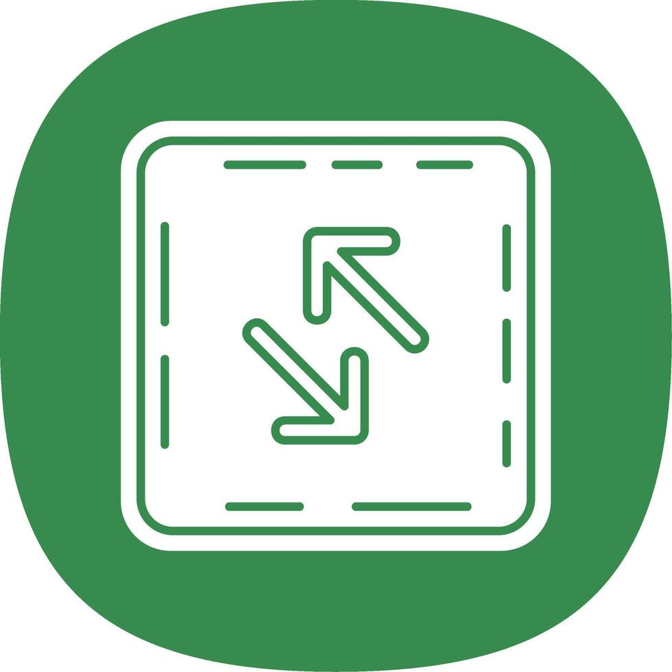 Swap Glyph Curve Icon vector