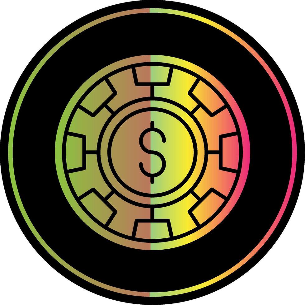 Chip Glyph Due Color Icon vector
