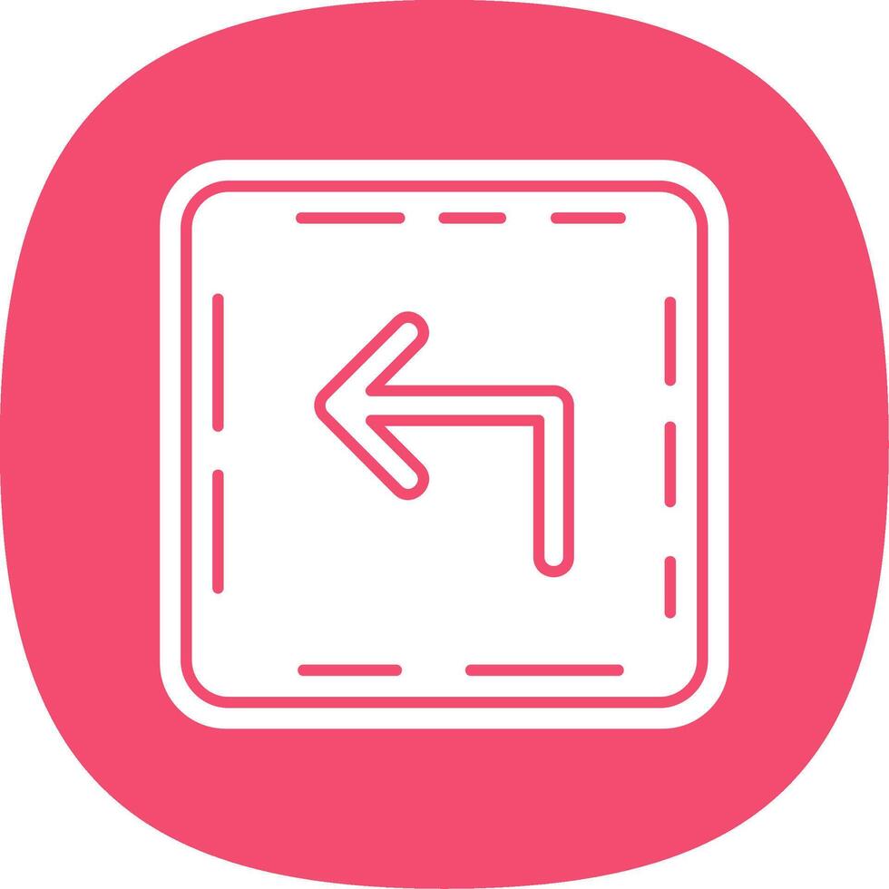 Turn Glyph Curve Icon vector