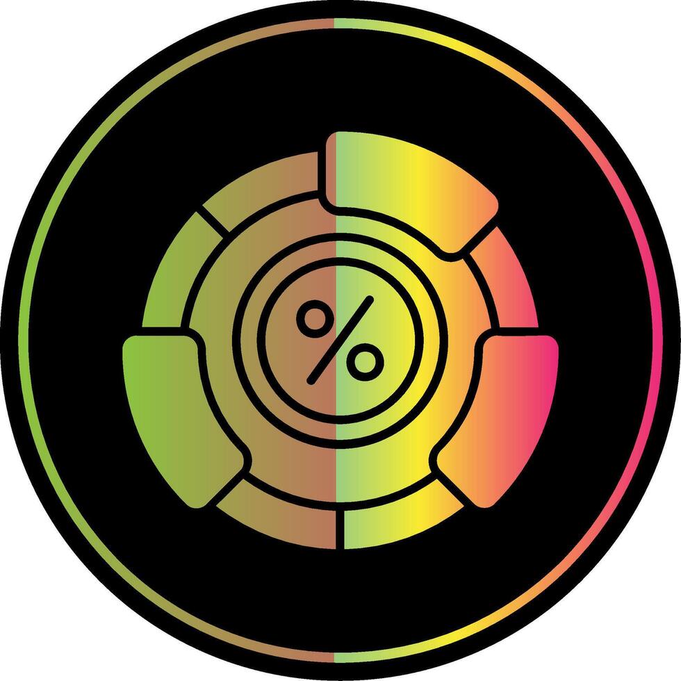 Ratio Glyph Due Color Icon vector
