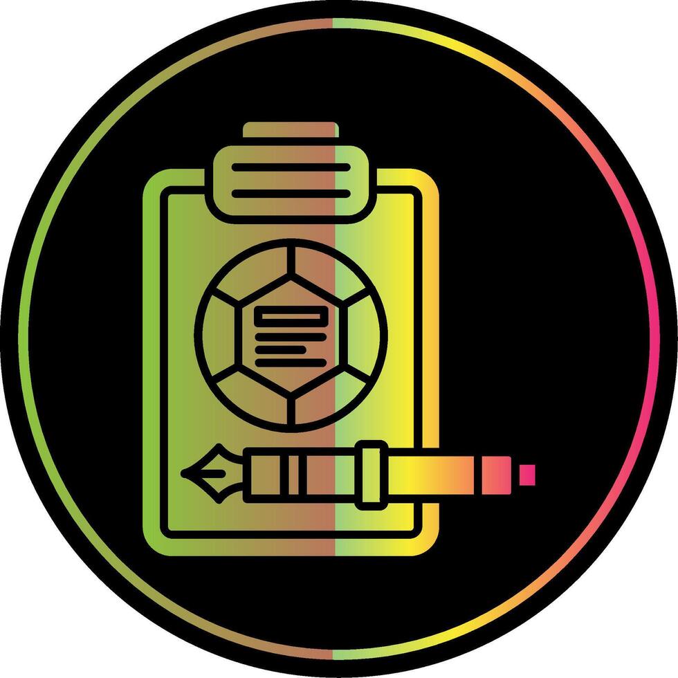 Report Glyph Due Color Icon vector