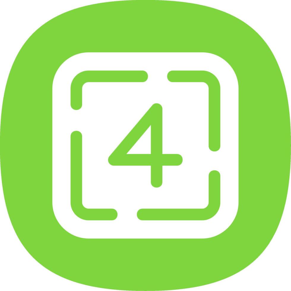 Four Glyph Curve Icon vector