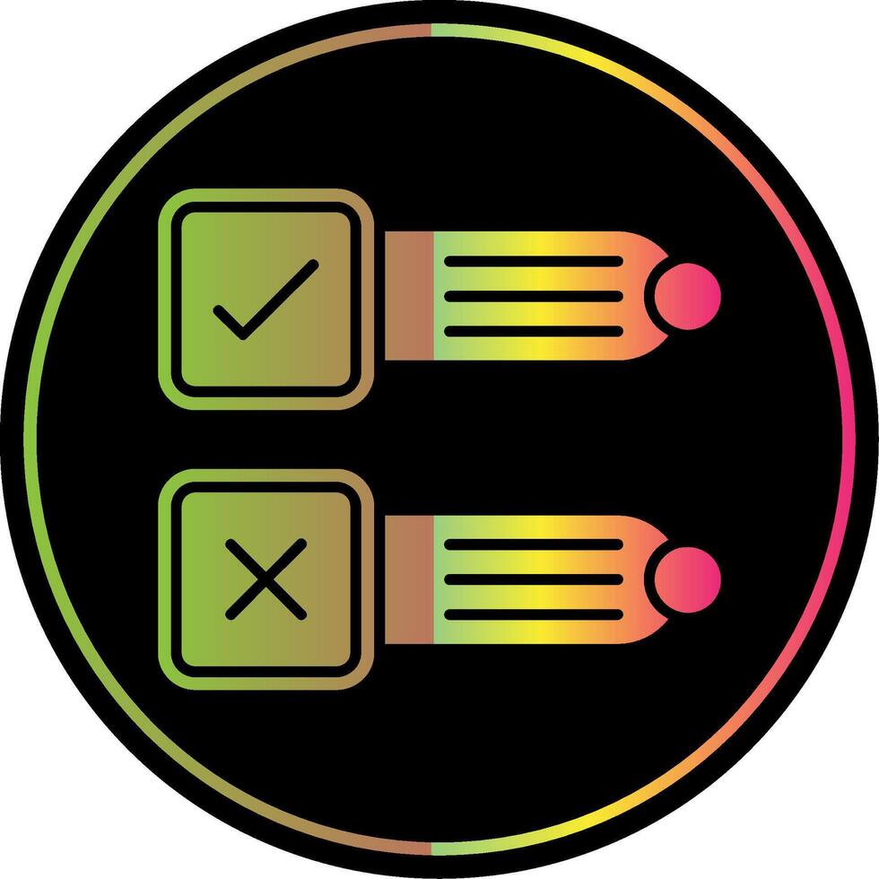 Poll Glyph Due Color Icon vector