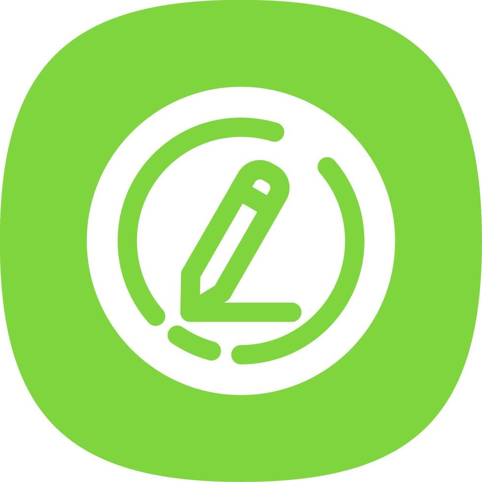 Edit Glyph Curve Icon vector