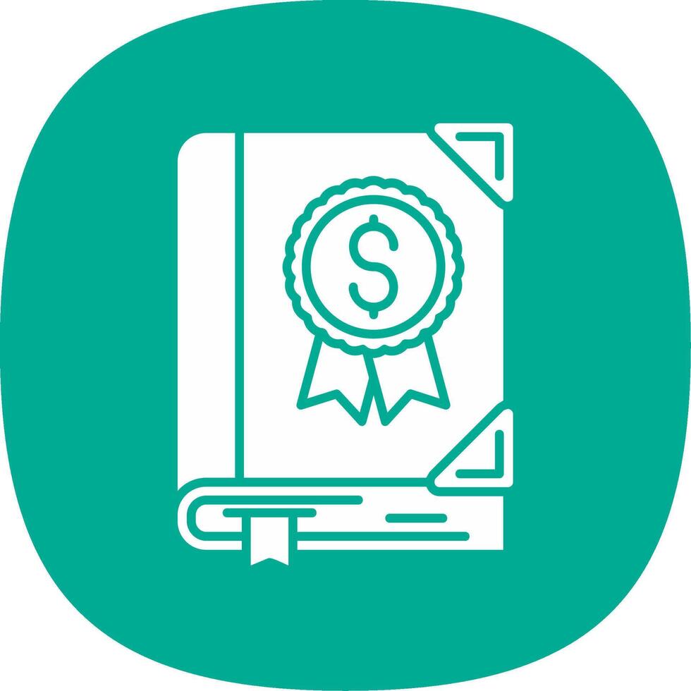 Valuable Glyph Curve Icon vector