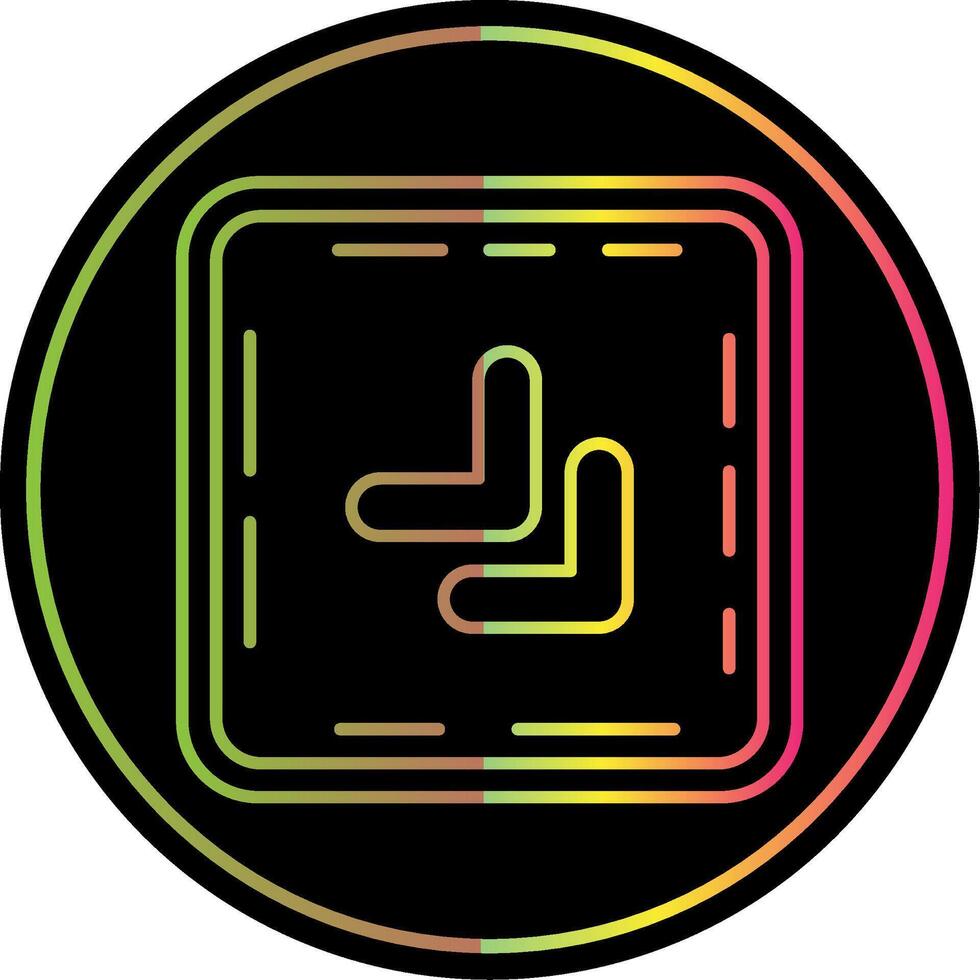Chevron Line Gradient Due Color Icon vector