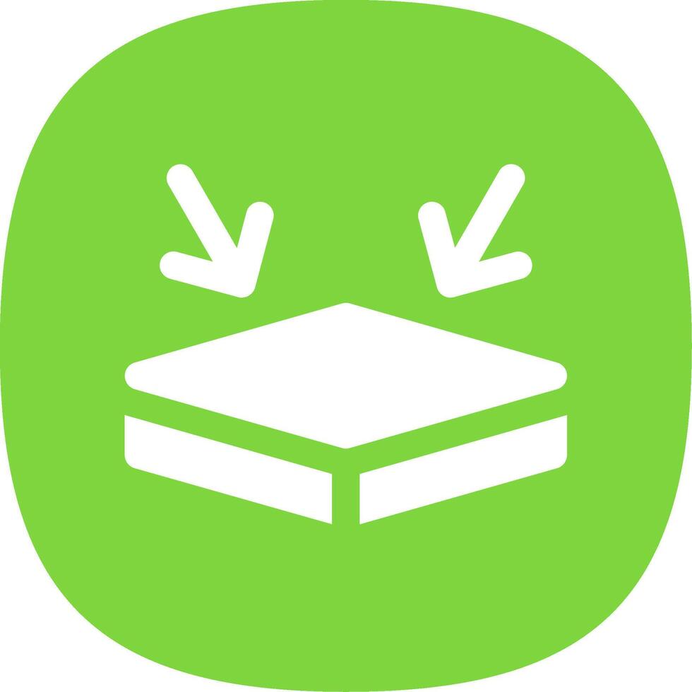 Flatten Glyph Curve Icon vector