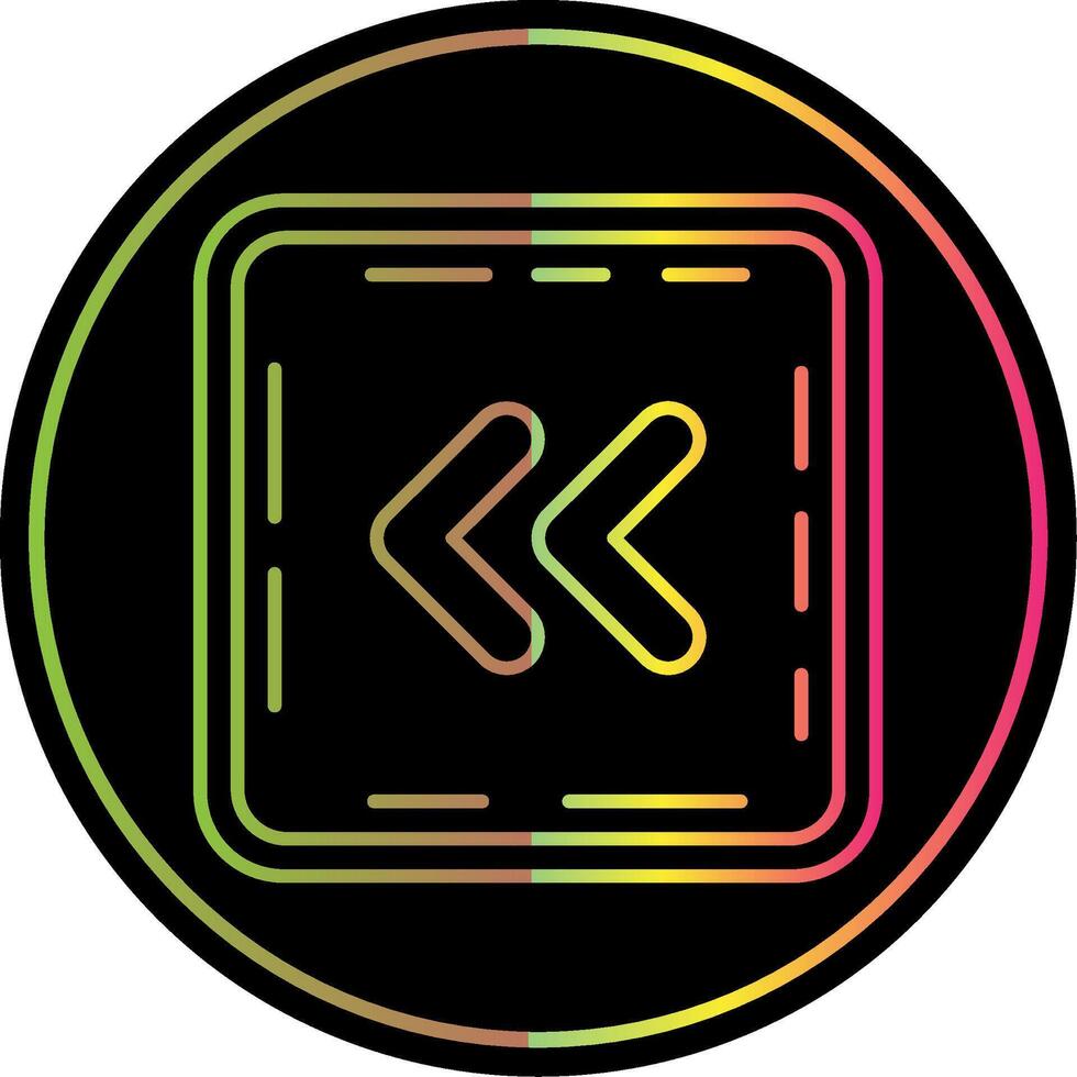Chevron Line Gradient Due Color Icon vector