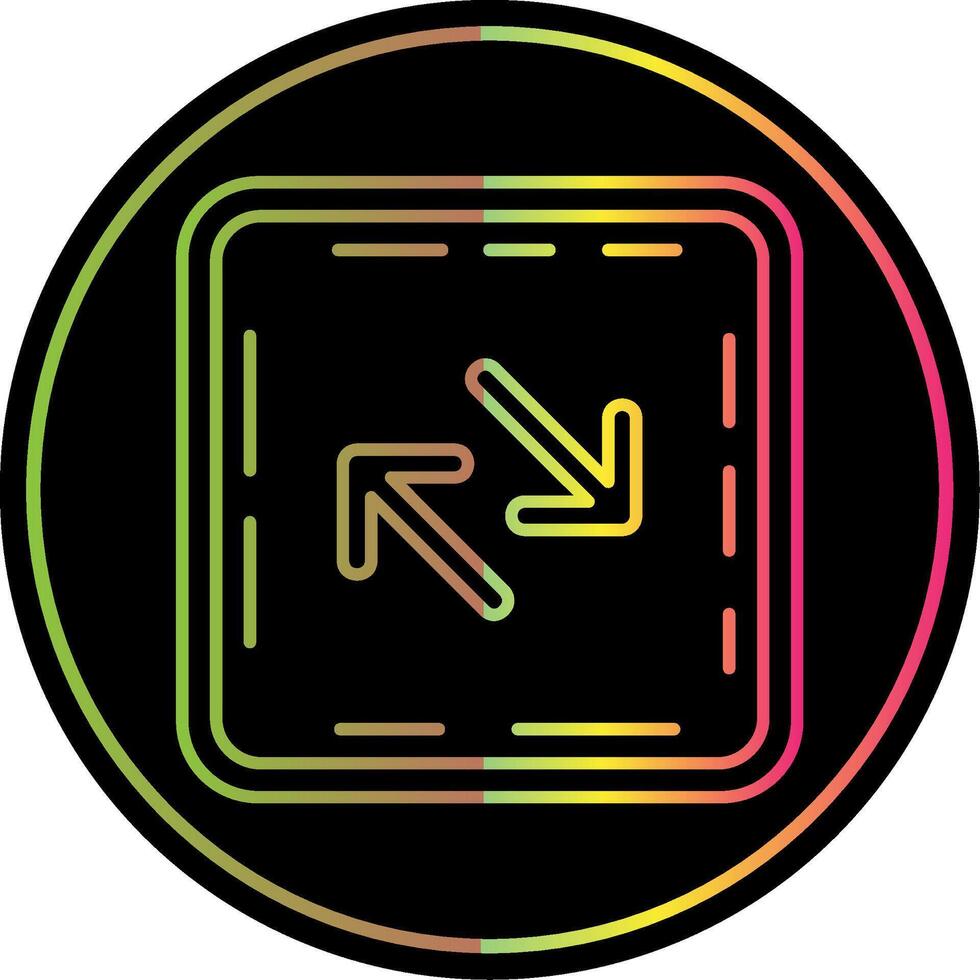 Swap Line Gradient Due Color Icon vector