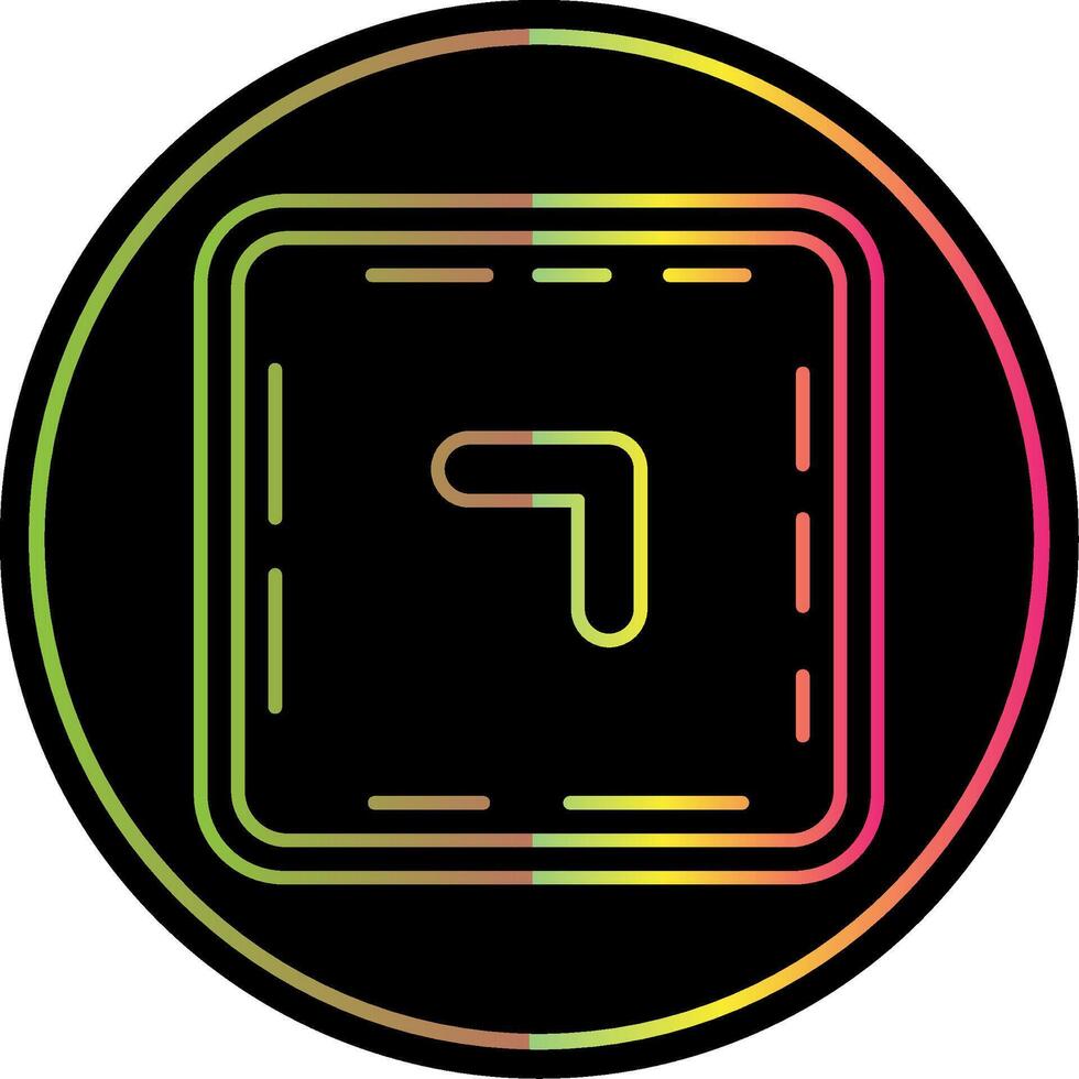 Chevron Line Gradient Due Color Icon vector