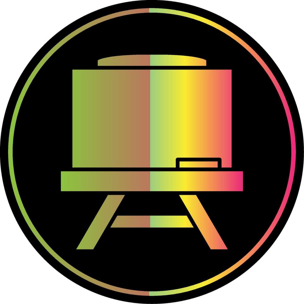 Chalkboard Glyph Due Color Icon vector