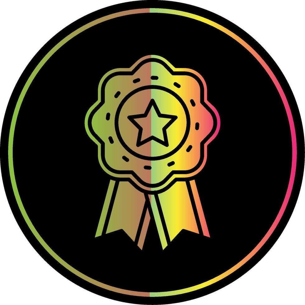 icono de color de glifo de medalla debido vector