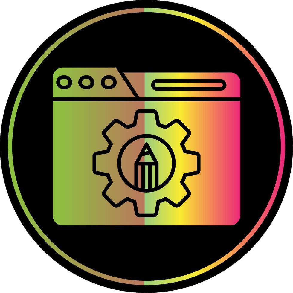 Settings Glyph Due Color Icon vector
