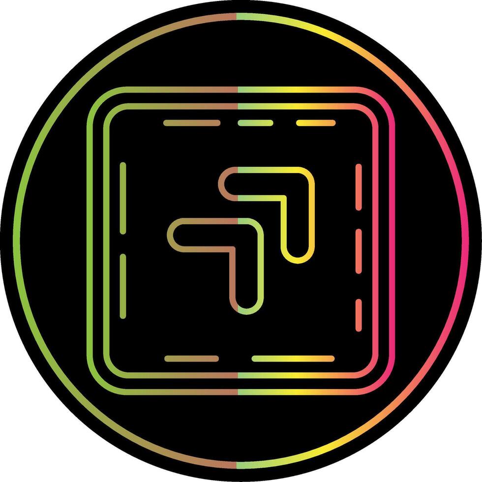 Chevron Line Gradient Due Color Icon vector