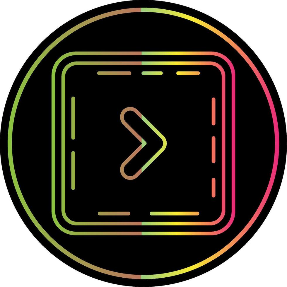 Chevron Line Gradient Due Color Icon vector